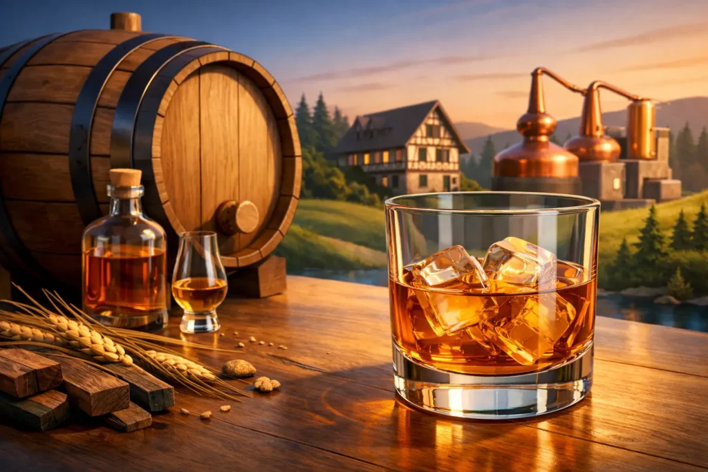 Fassstarker deutscher Whisky im Glas